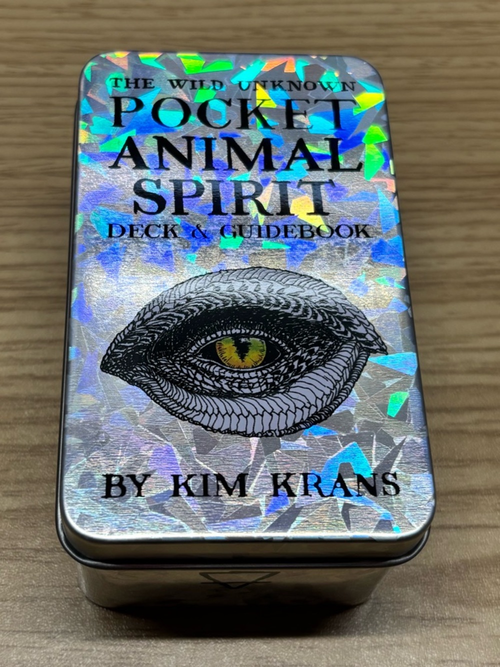Pocket Animal Spirit Deck & Guidebook by Kim Krans - Holographic Silver Tin